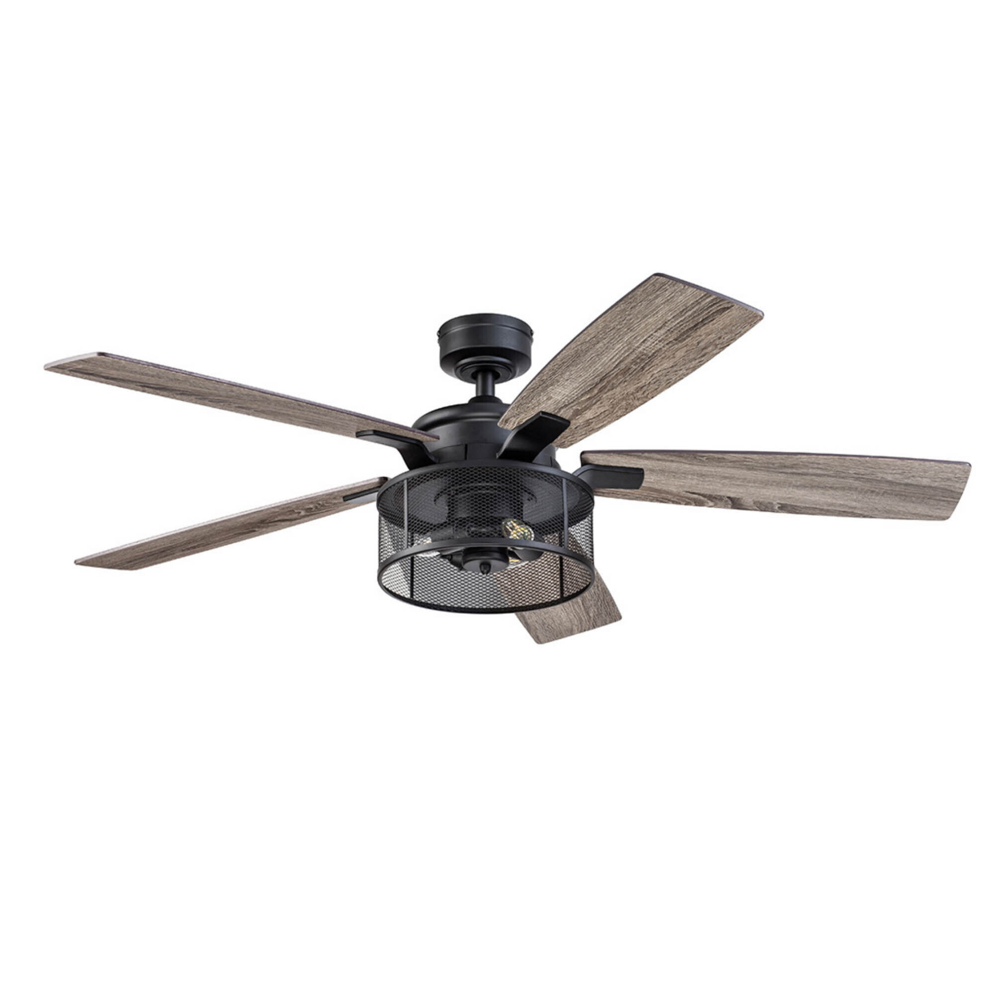 Honeywell, 52in. Carnegie LED Ceiling Fan , Matte Black, Fan Diameter 52 in, Fan Blade Span 50-54 Model# 50614